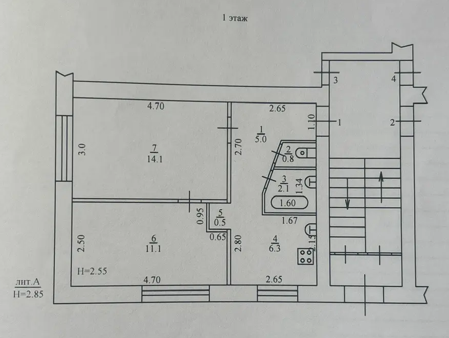 2-комнатная 39.9 м2 в ЖК undefined корпус null этаж 1