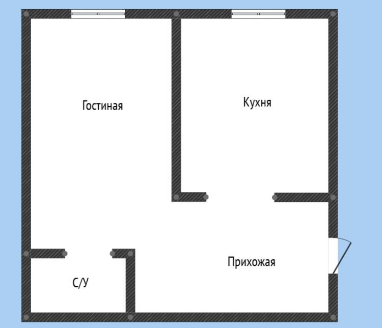 1-комнатная 59 м2 в ЖК undefined корпус null этаж 2