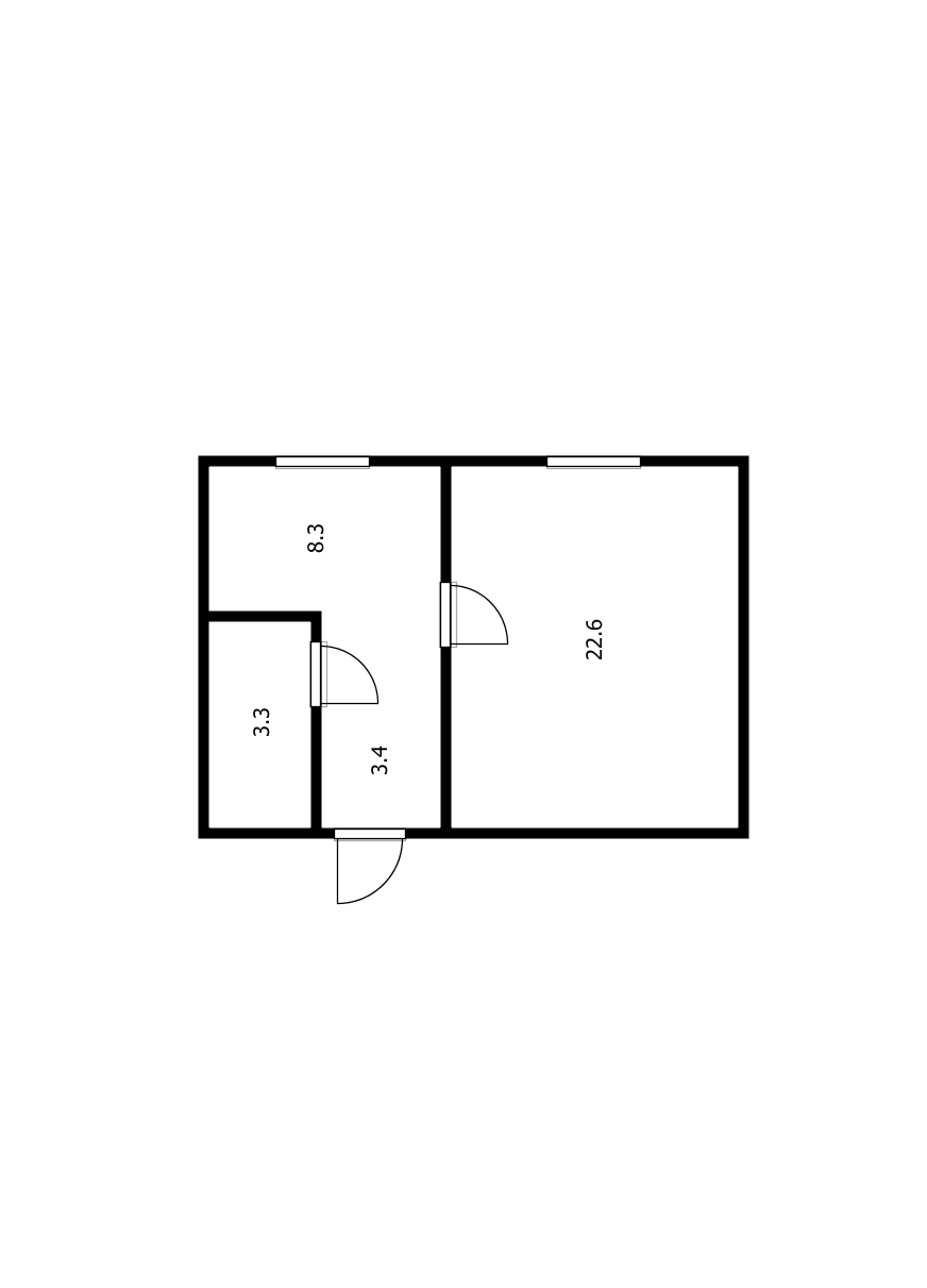 1-комнатная 38 м2 в ЖК undefined корпус null этаж 2