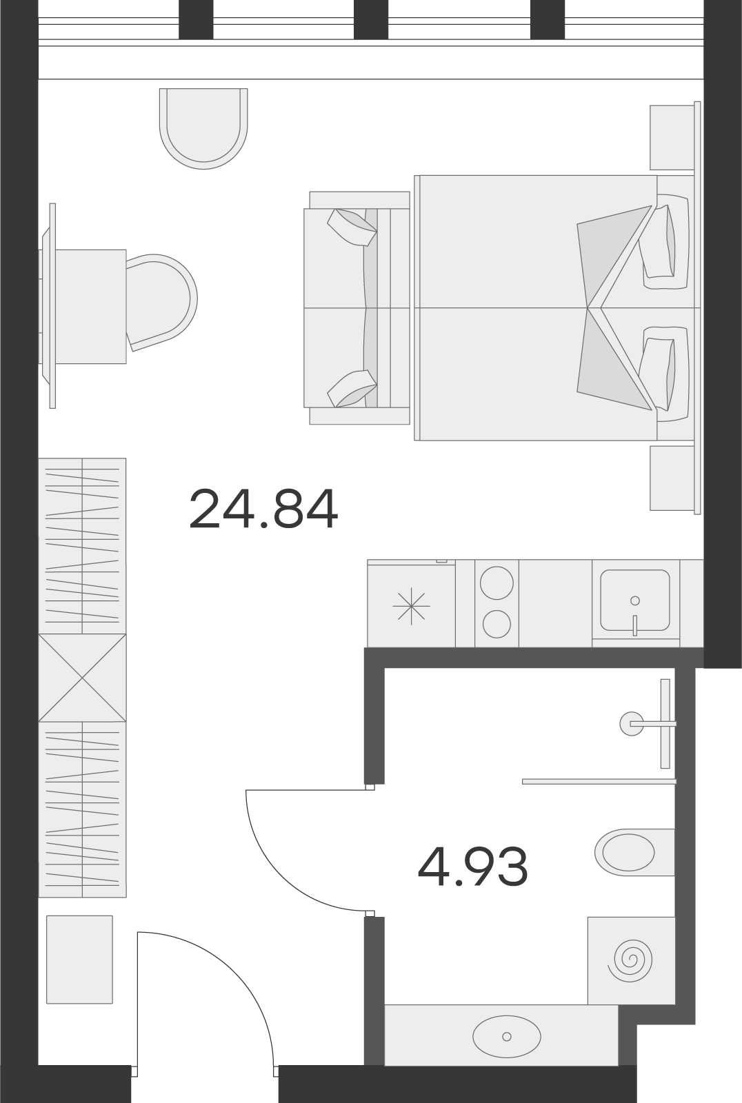Студия 29 м2 в ЖК Апарт–отель GloraX Заневский корпус null этаж 8
