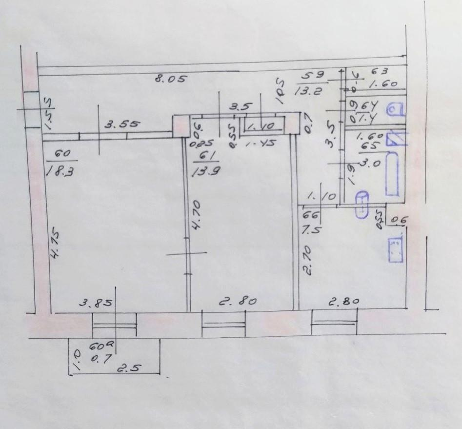 2-комнатная 59.4 м2 в ЖК undefined корпус null этаж 3