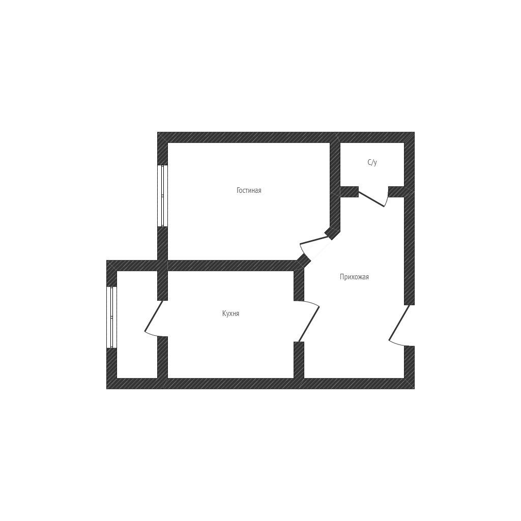 1-комнатная 41 м2 в ЖК undefined корпус null этаж 6
