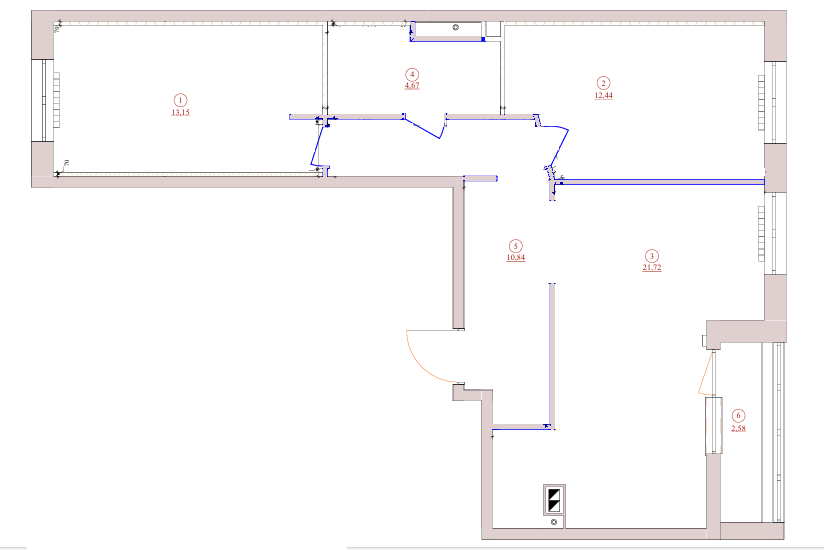 3-комнатная 65.4 м2 в ЖК undefined корпус null этаж 4