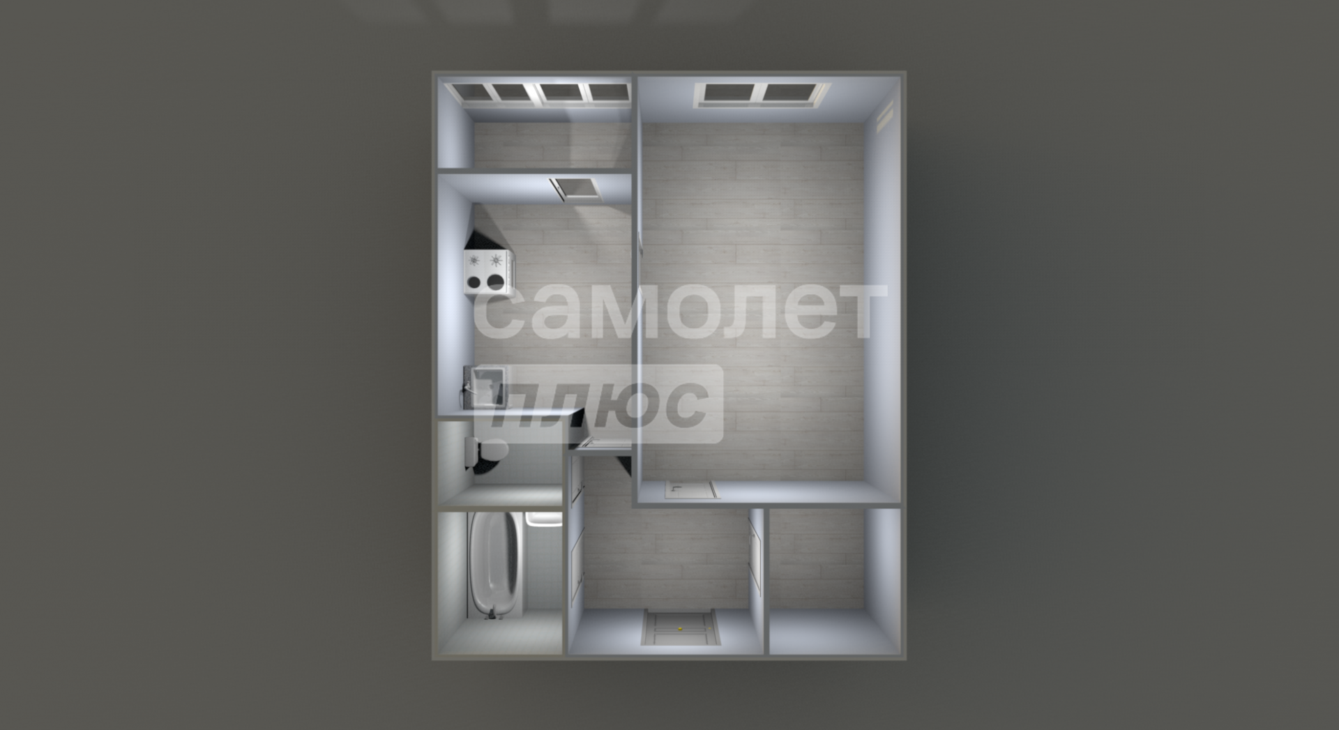 1-комнатная 43.9 м2 в ЖК undefined корпус null этаж 14