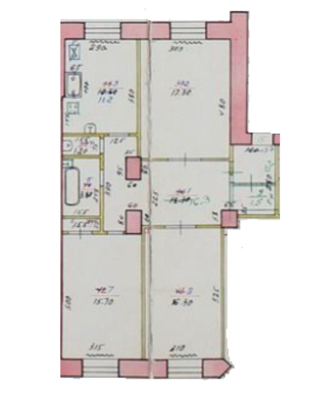 3-комнатная 83.9 м2 в ЖК undefined корпус null этаж 2