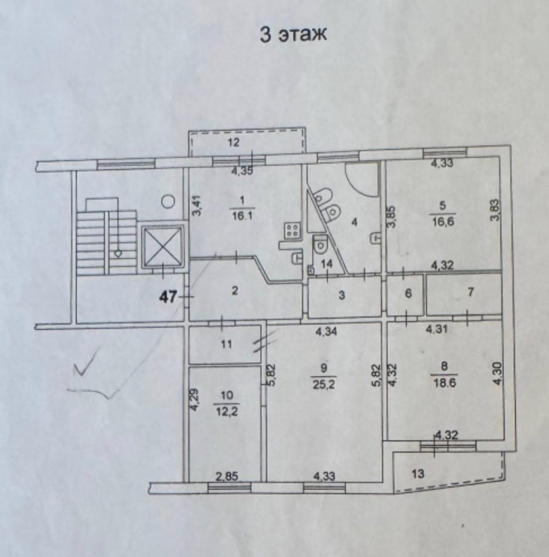 4-комнатная 123.5 м2 в ЖК undefined корпус null этаж 3