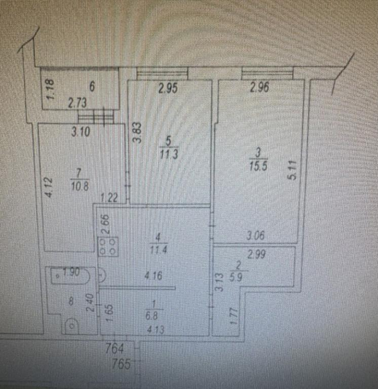 2-комнатная 68.8 м2 в ЖК undefined корпус null этаж 13