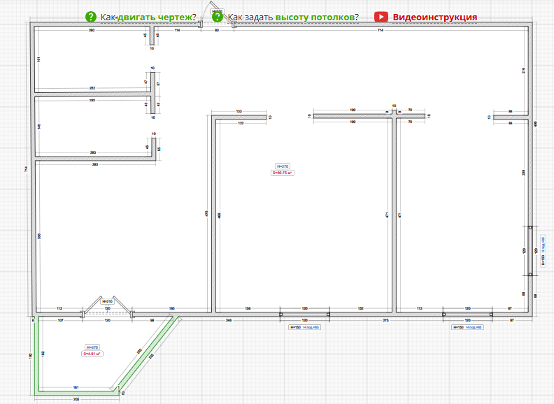 2-комнатная 58 м2 в ЖК undefined корпус null этаж 2