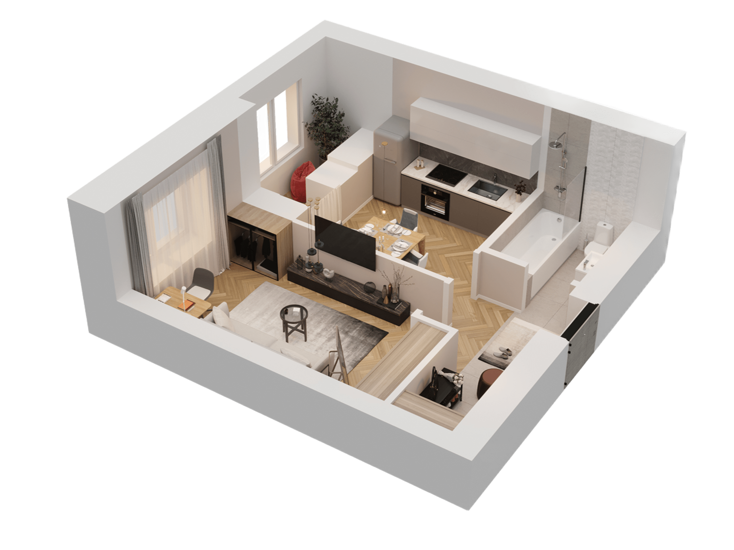 1-комнатная 34 м2 в ЖК Династия корпус null этаж 1