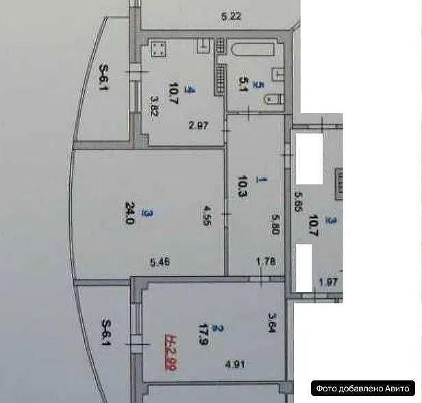 2-комнатная 68 м2 в ЖК undefined корпус null этаж 10