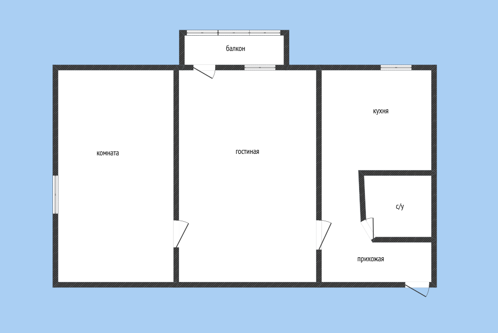 2-комнатная 48 м2 в ЖК undefined корпус null этаж 4