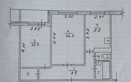 2-комнатная 50.9 м2 в ЖК undefined корпус null этаж 6