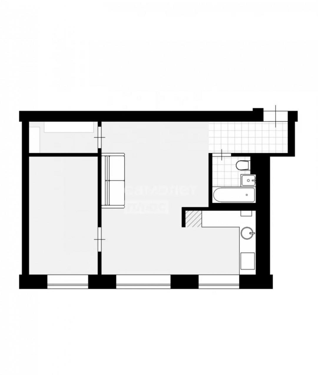 2-комнатная 46 м2 в ЖК undefined корпус null этаж 3