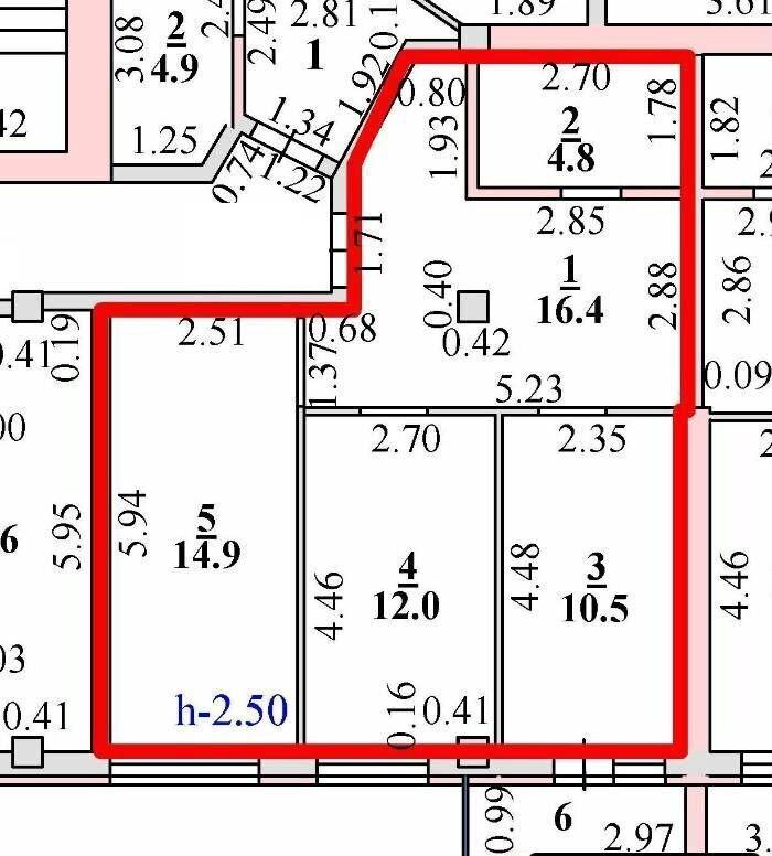 2-комнатная 58.6 м2 в ЖК undefined корпус null этаж 11