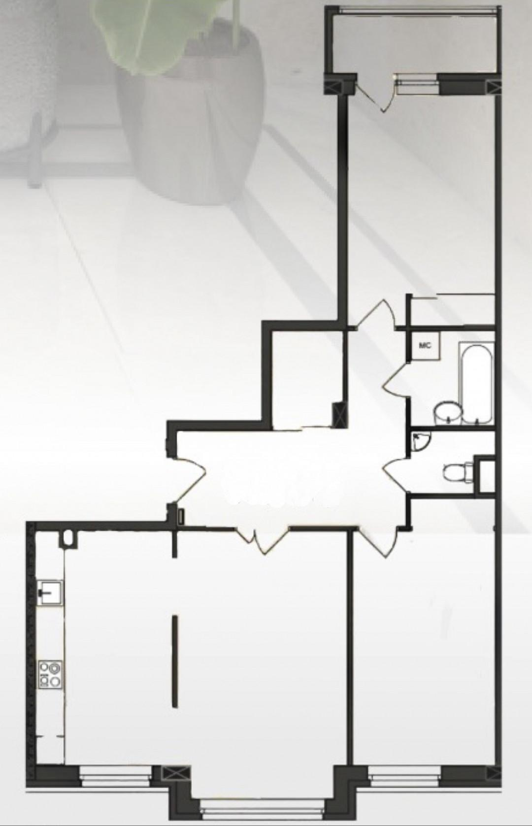 3-комнатная 86.7 м2 в ЖК undefined корпус null этаж 3