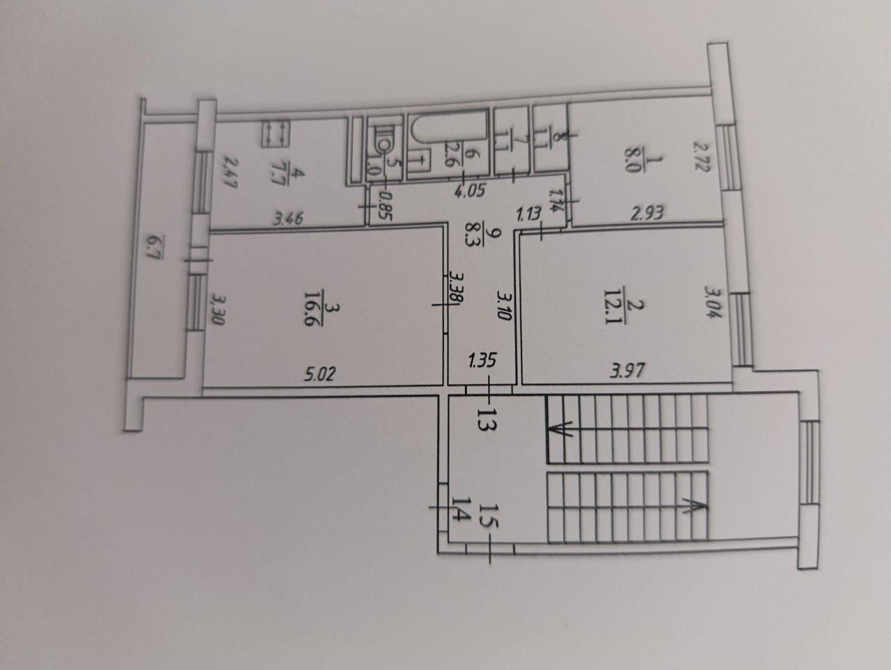 3-комнатная 58.5 м2 в ЖК undefined корпус null этаж 5