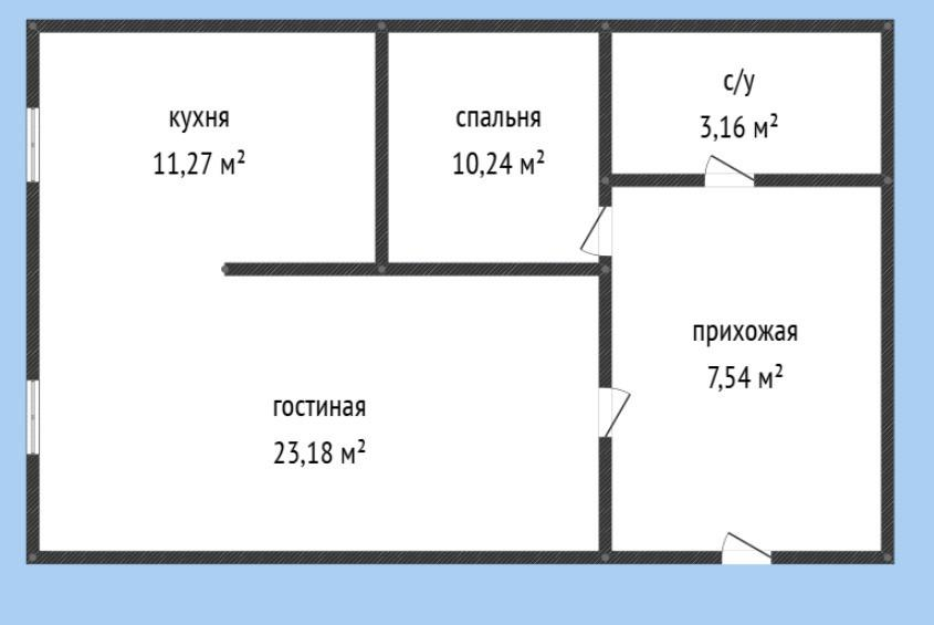 2-комнатная 60 м2 в ЖК undefined корпус null этаж 6