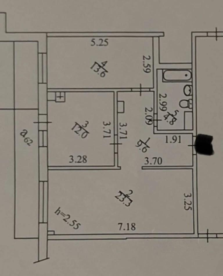 2-комнатная 63.3 м2 в ЖК undefined корпус null этаж 6
