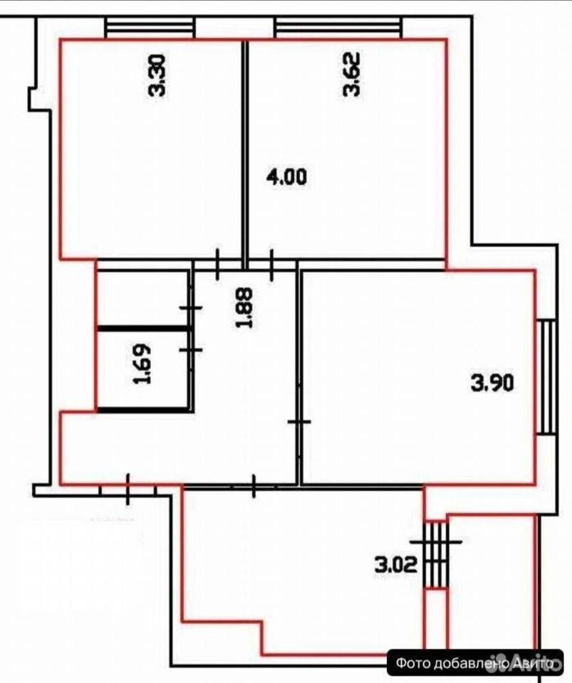 3-комнатная 72 м2 в ЖК undefined корпус null этаж 15