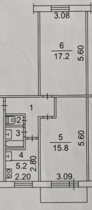2-комнатная 47 м2 в ЖК undefined корпус null этаж 2