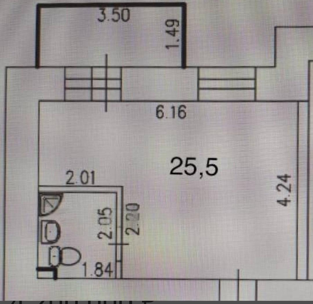 Студия 25.5 м2 в ЖК undefined корпус null этаж 1