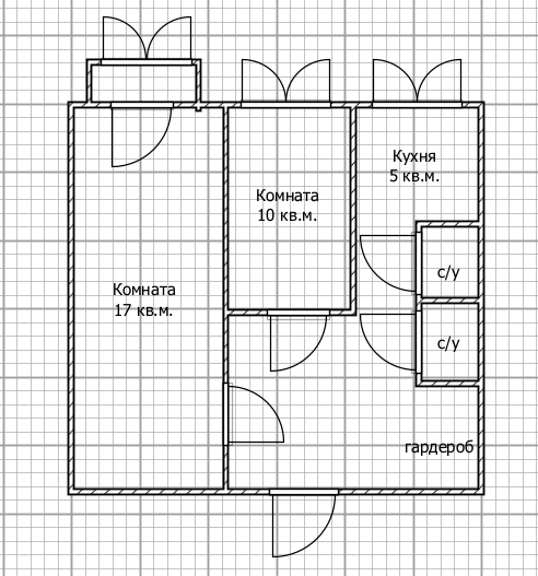 2-комнатная 44 м2 в ЖК undefined корпус null этаж 5
