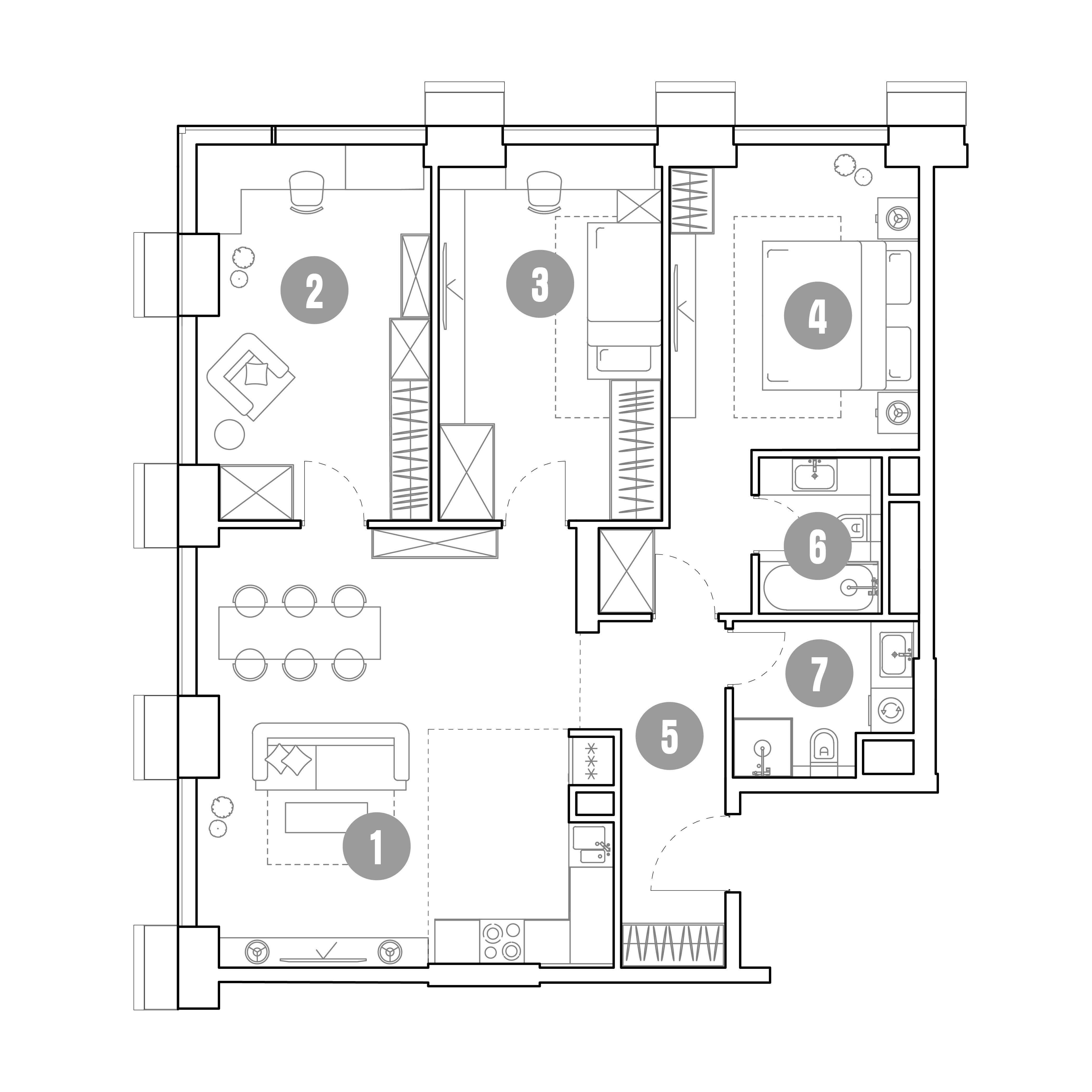 4-комнатная 93 м2 в ЖК Мираполис корпус null этаж 22