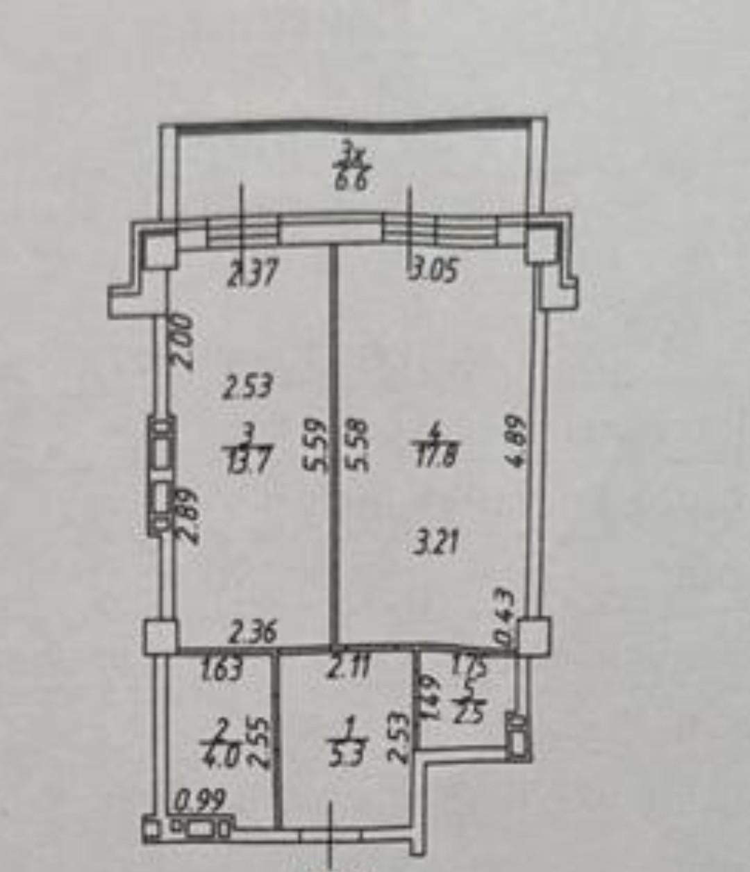 1-комнатная 46.6 м2 в ЖК undefined корпус null этаж 9