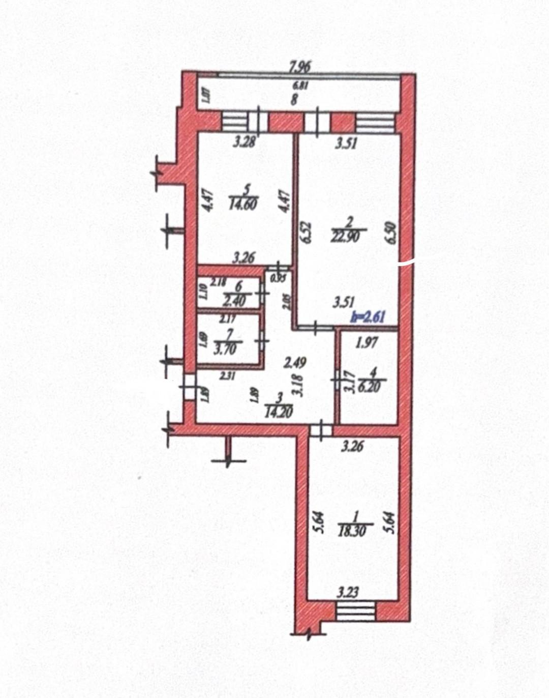 2-комнатная 82.3 м2 в ЖК undefined корпус null этаж 1