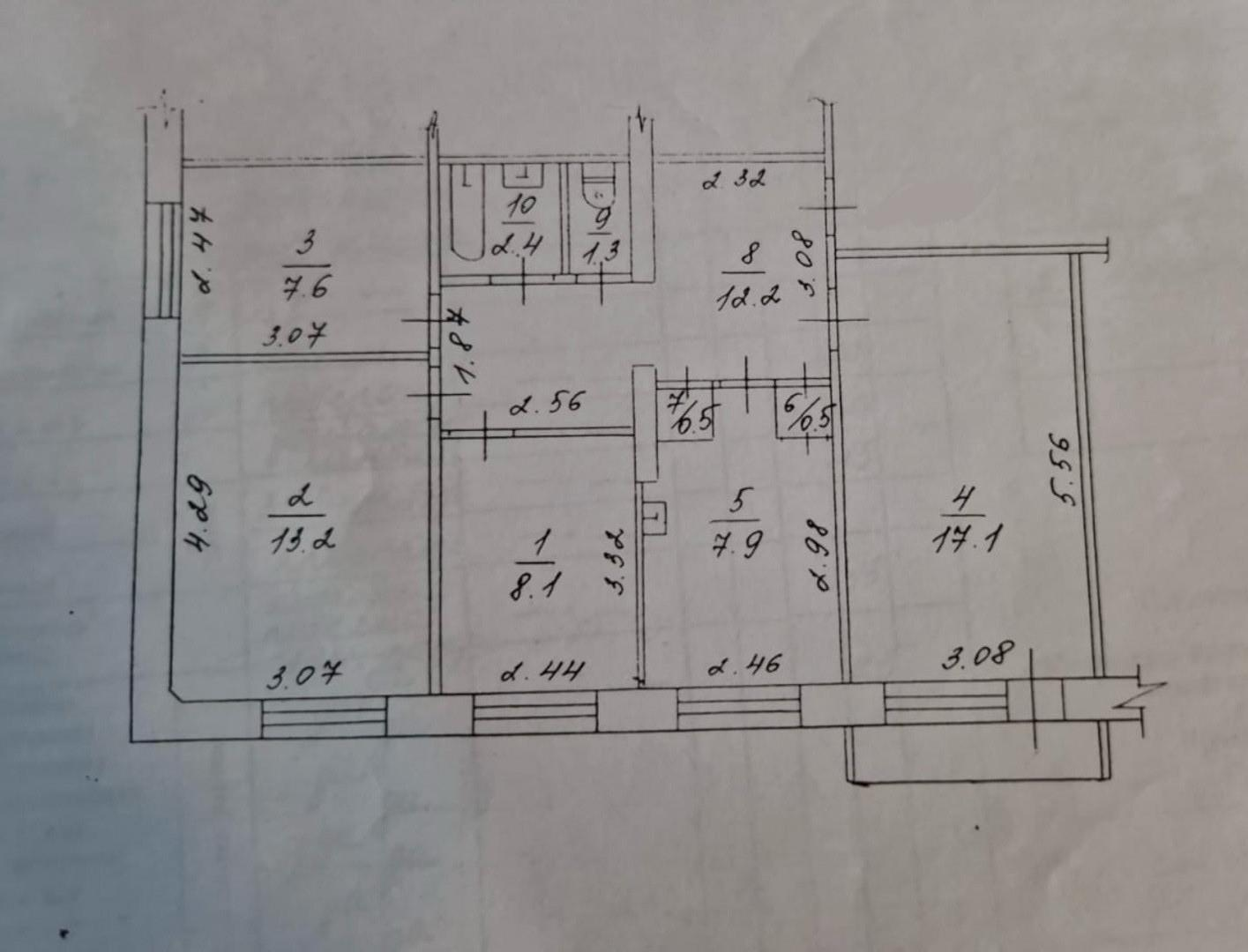 4-комнатная 71 м2 в ЖК undefined корпус null этаж 4