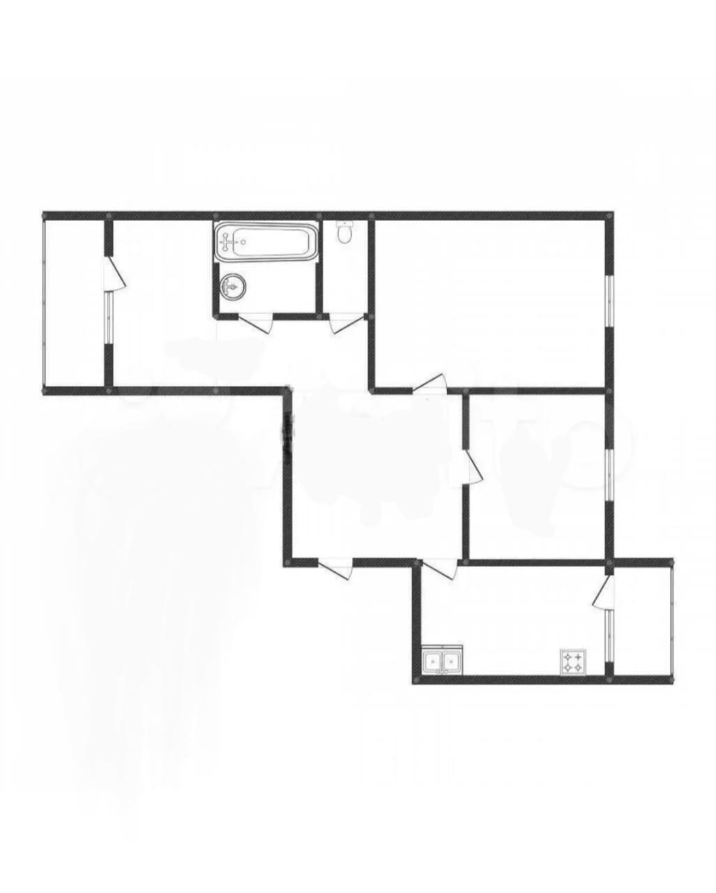 3-комнатная 64.5 м2 в ЖК undefined корпус null этаж 5