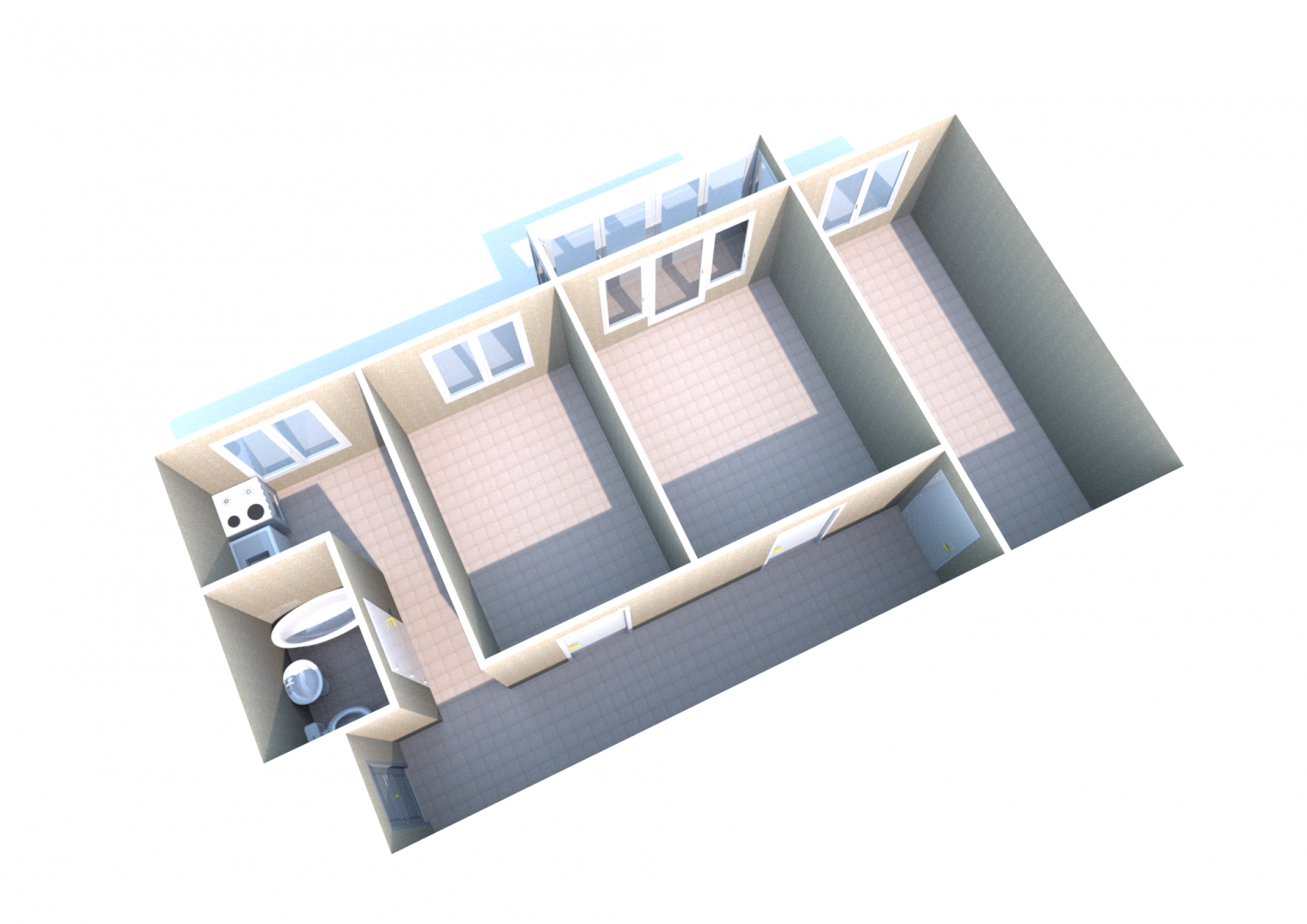 3-комнатная 56.3 м2 в ЖК undefined корпус null этаж 2