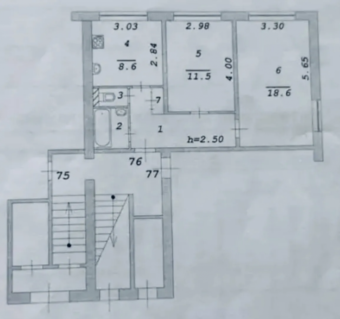 2-комнатная 50.2 м2 в ЖК undefined корпус null этаж 1