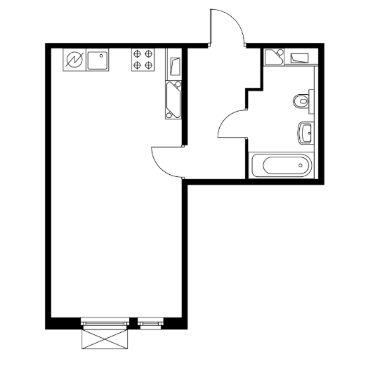 Студия 34 м2 в ЖК undefined корпус null этаж 7