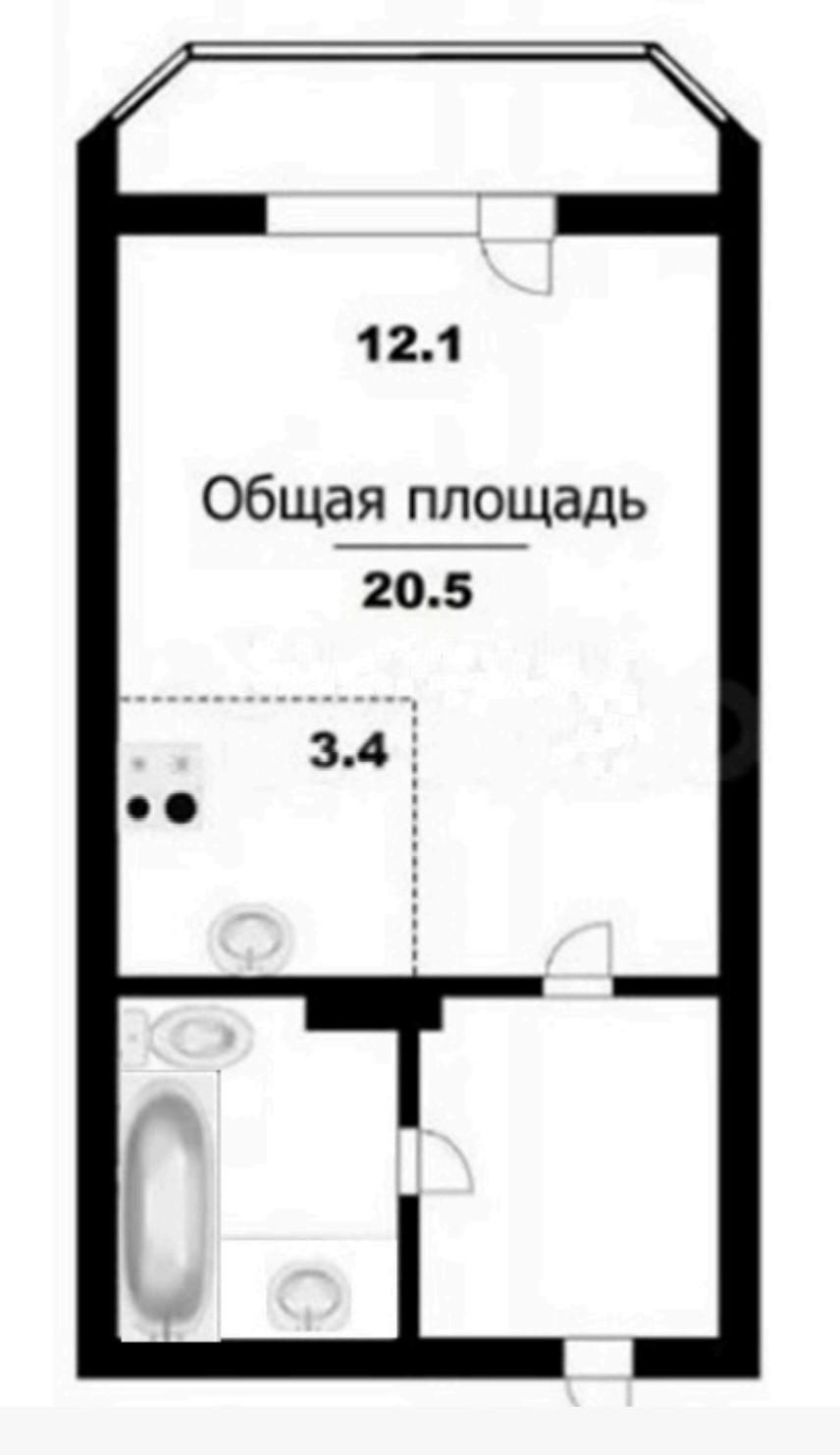 Студия 20 м2 в ЖК undefined корпус null этаж 8