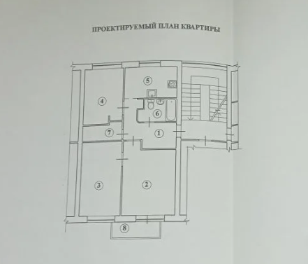 3-комнатная 58.8 м2 в ЖК undefined корпус null этаж 4