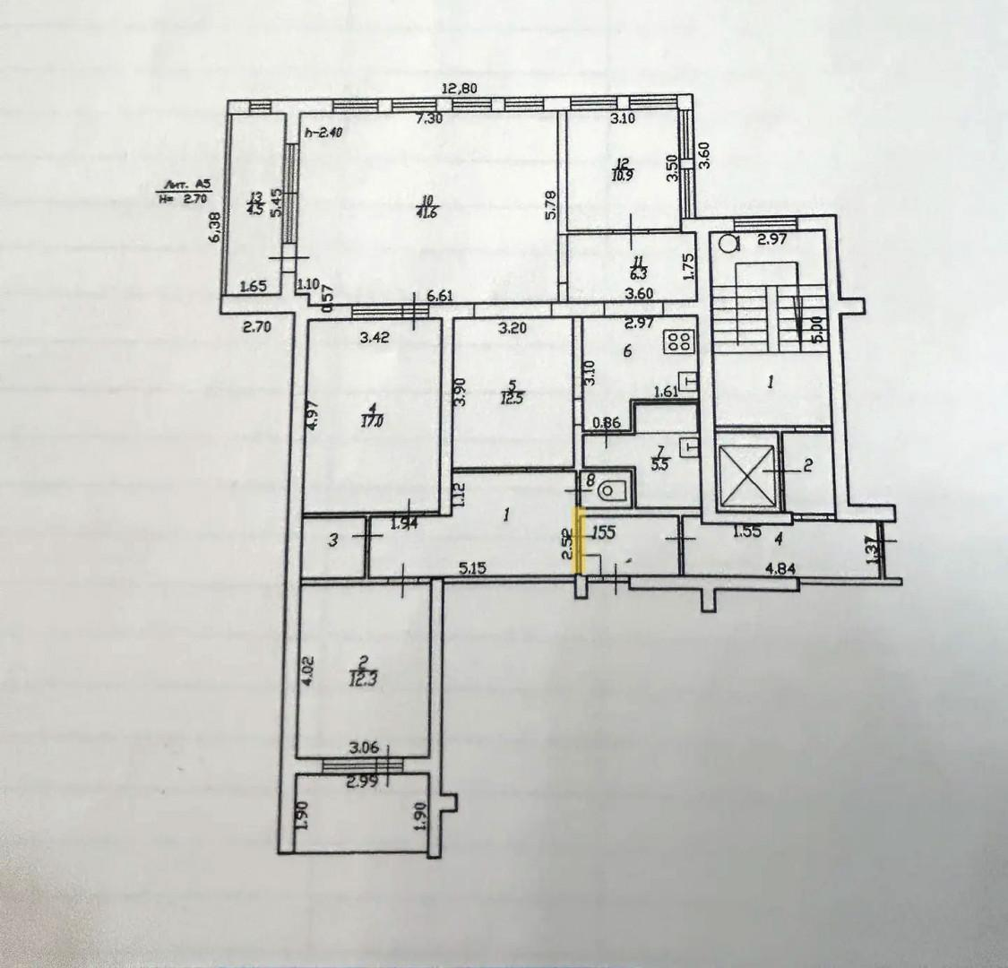 5-комнатная 137 м2 в ЖК undefined корпус null этаж 2