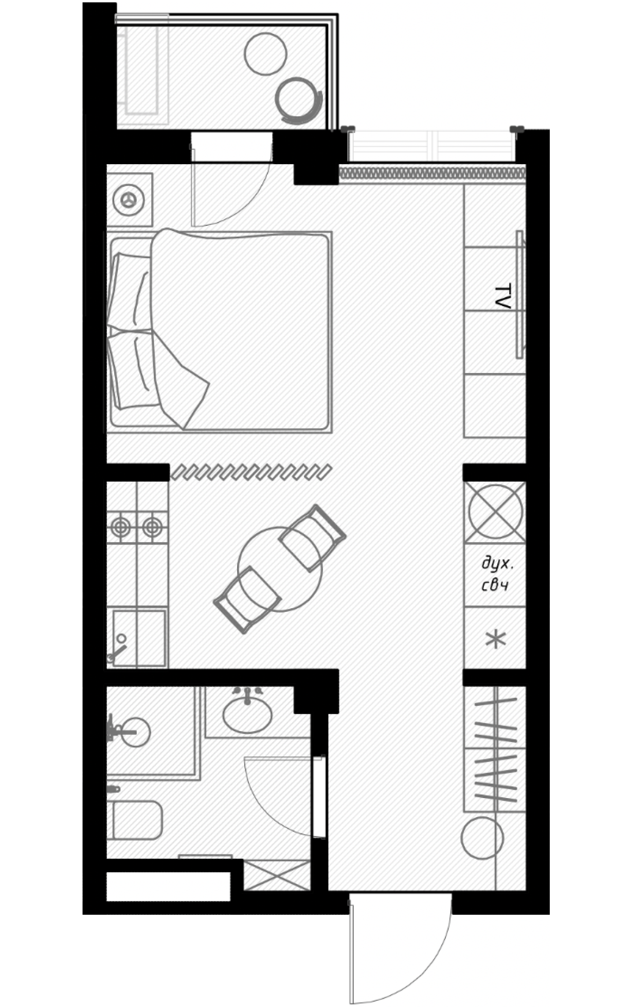 1-комнатная 28 м2 в ЖК Оlivia корпус null этаж 4