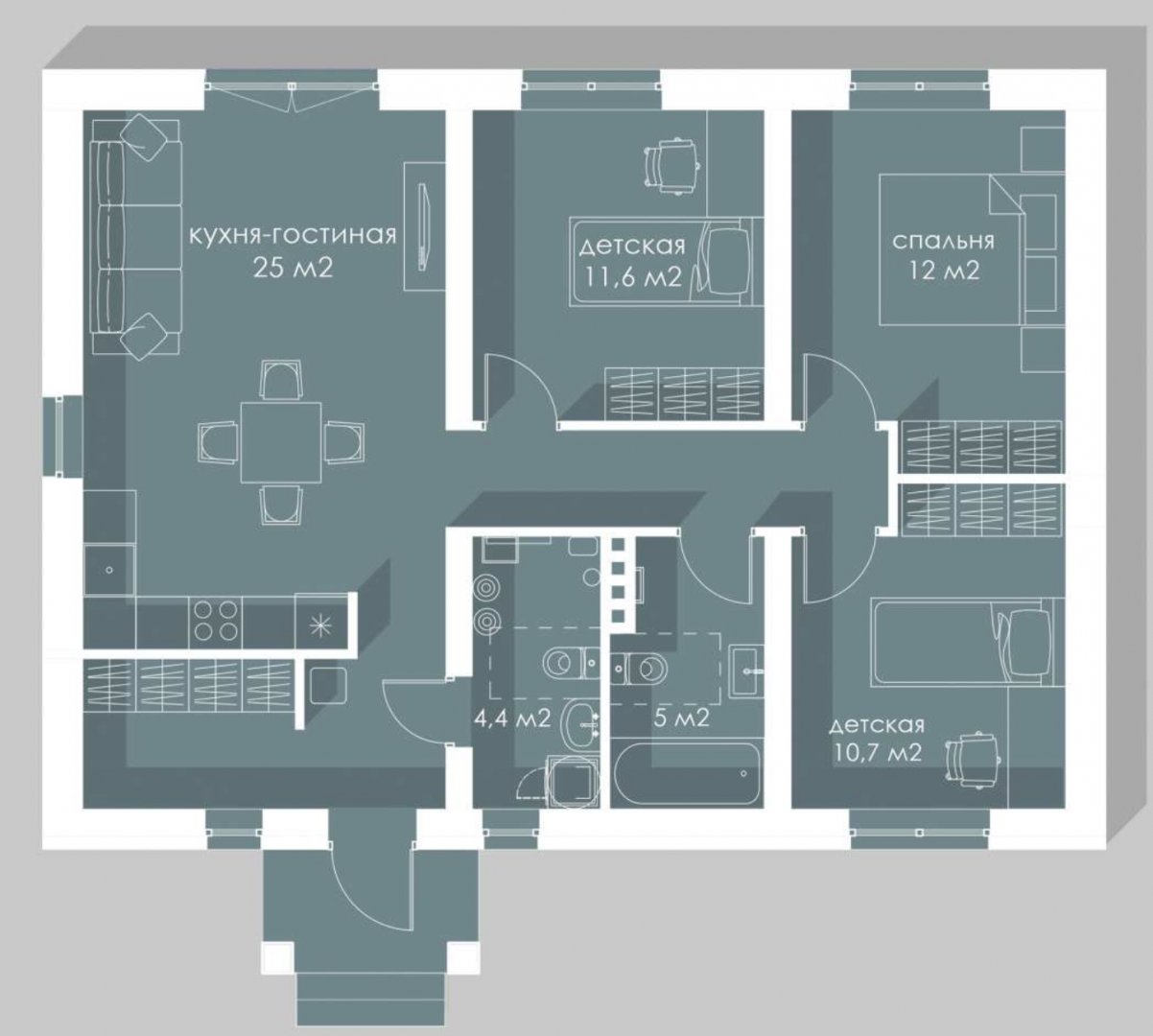 3-комнатная 90 м2 в ЖК undefined корпус null этаж null