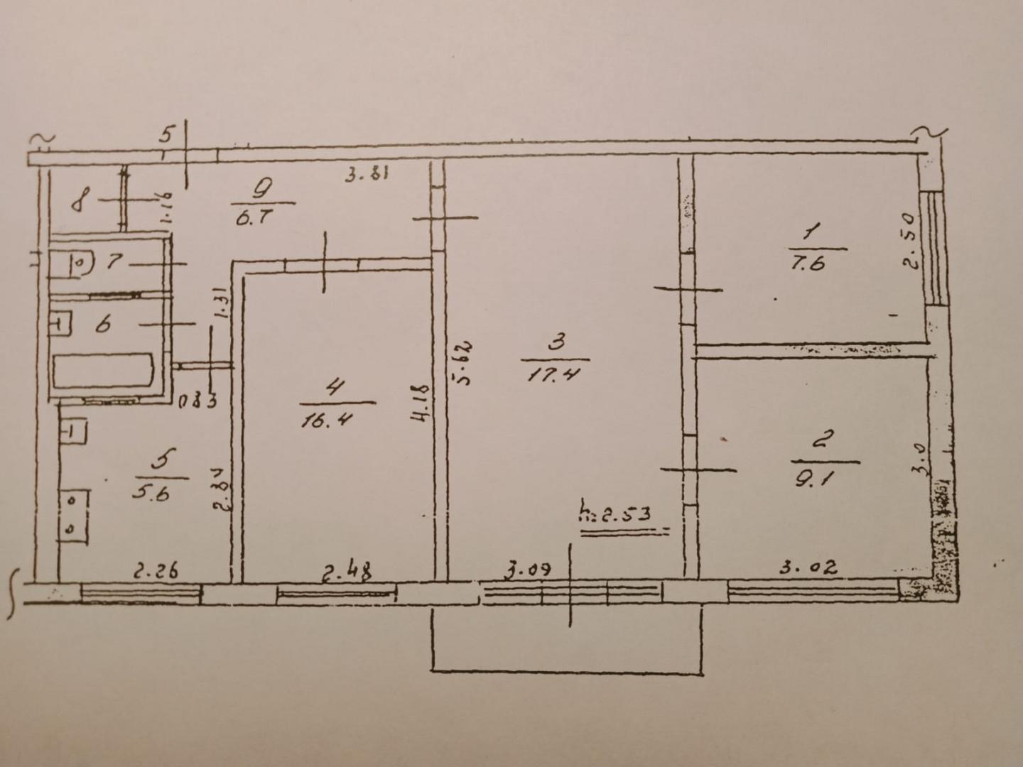 4-комнатная 60.9 м2 в ЖК undefined корпус null этаж 2