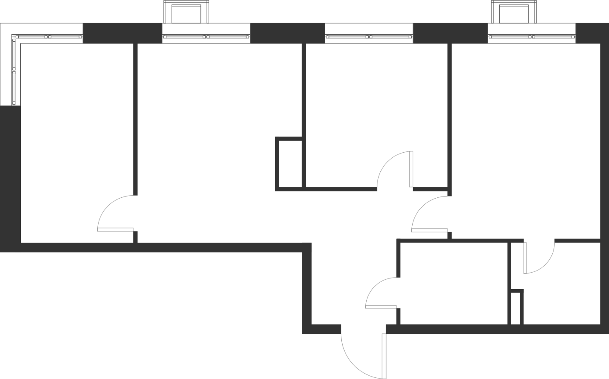 3-комнатная 65 м2 в ЖК Форевиль корпус null этаж 2