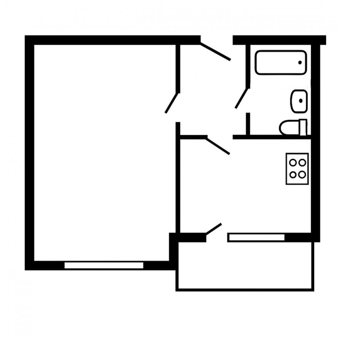 1-комнатная 35.8 м2 в ЖК undefined корпус null этаж 3