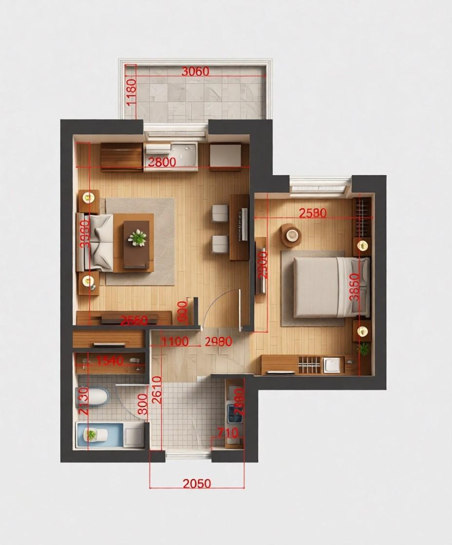 1-комнатная 34.2 м2 в ЖК undefined корпус null этаж 3