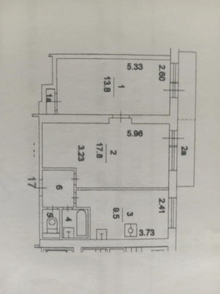 2-комнатная 47.4 м2 в ЖК undefined корпус null этаж 3