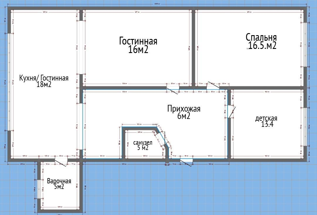 3-комнатная 80 м2 в ЖК undefined корпус null этаж 4