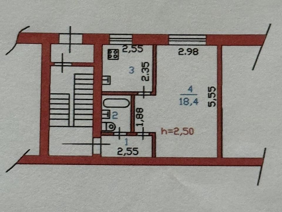 1-комнатная 30.3 м2 в ЖК undefined корпус null этаж 1