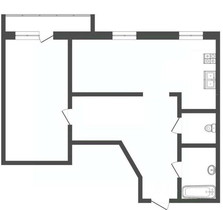 2-комнатная 51 м2 в ЖК undefined корпус null этаж 4