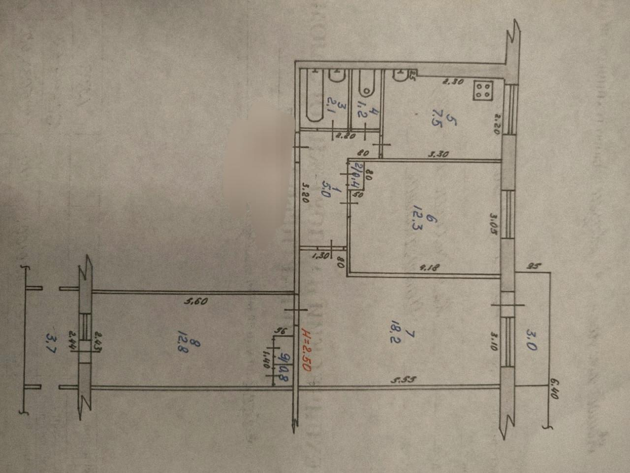 3-комнатная 60.3 м2 в ЖК undefined корпус null этаж 6