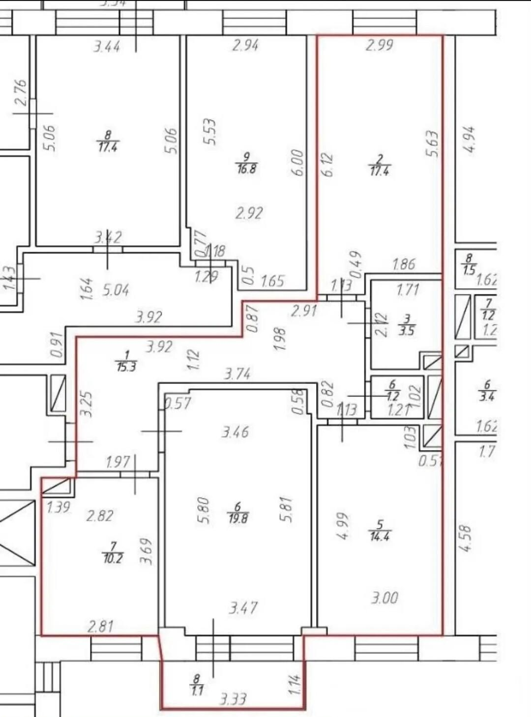 3-комнатная 81.8 м2 в ЖК undefined корпус null этаж 5