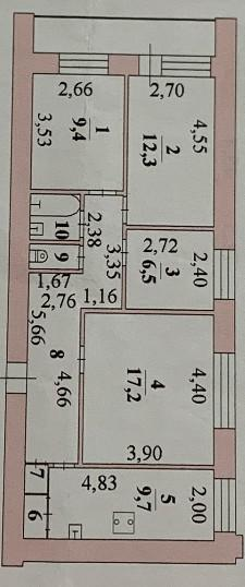 4-комнатная 72 м2 в ЖК undefined корпус null этаж 5